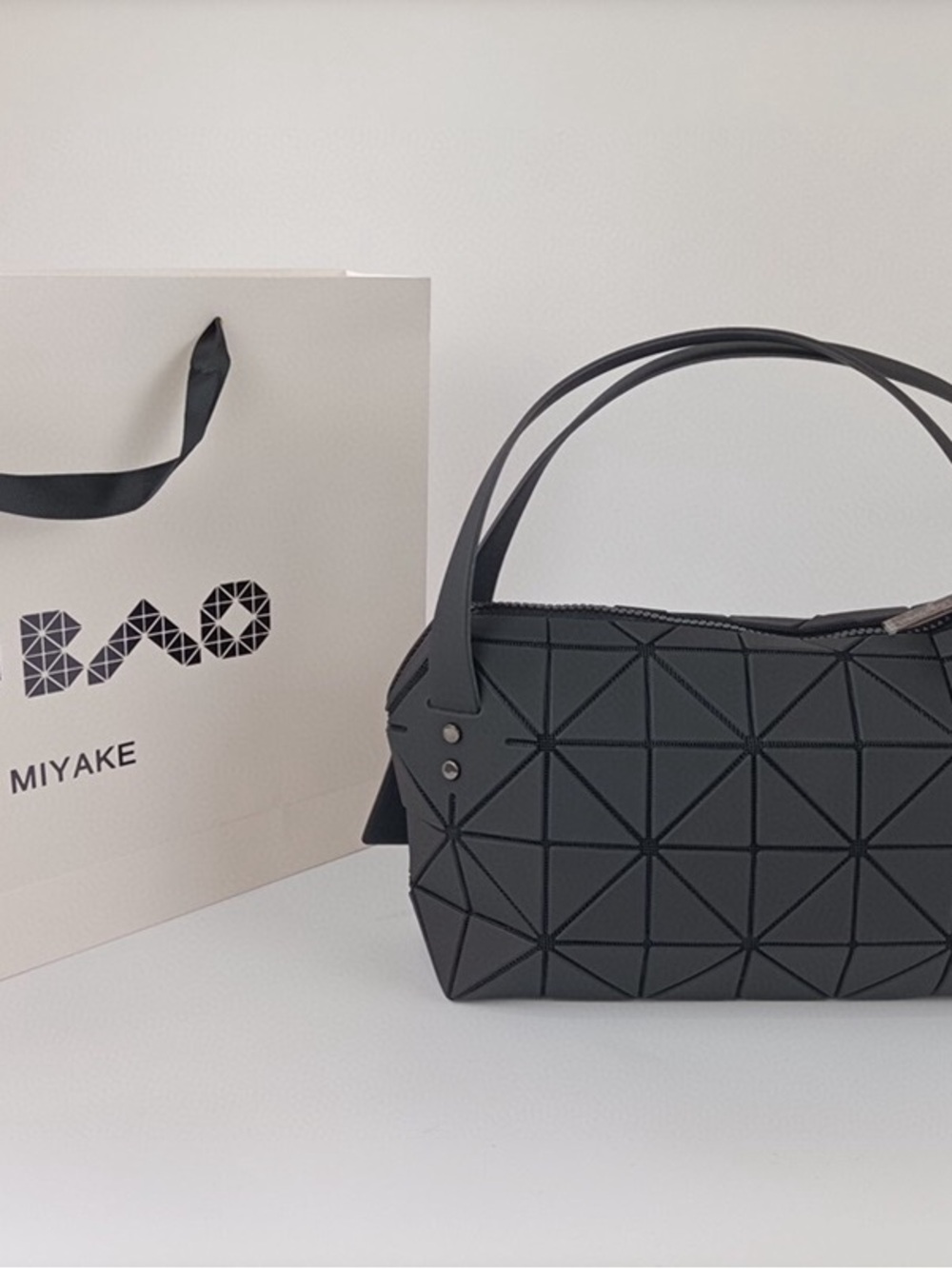Issey Miyake Black Geometric Panel Tote - Picture 5 of 11